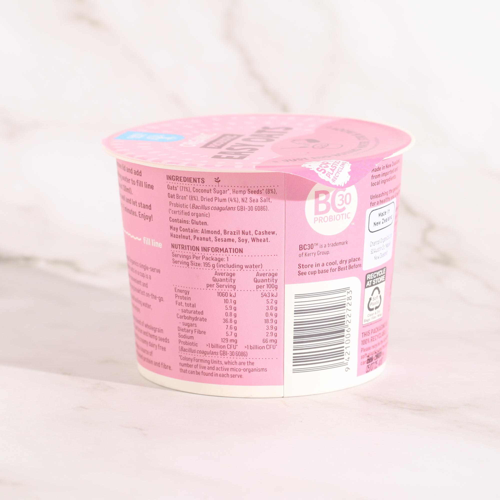 Probiotic Easy Oats Plum & Hemp Seeds - Chantal Organics